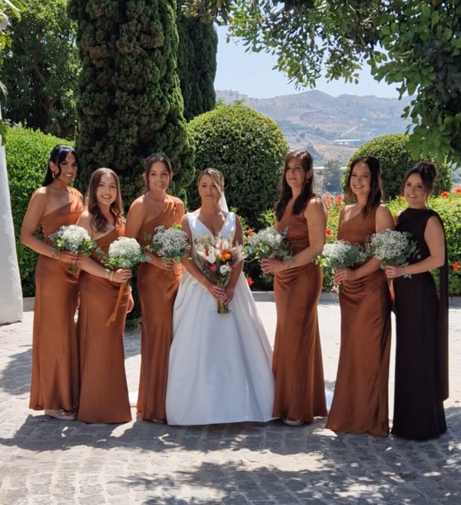 Bride and Bridal party at a worldwide destination location.